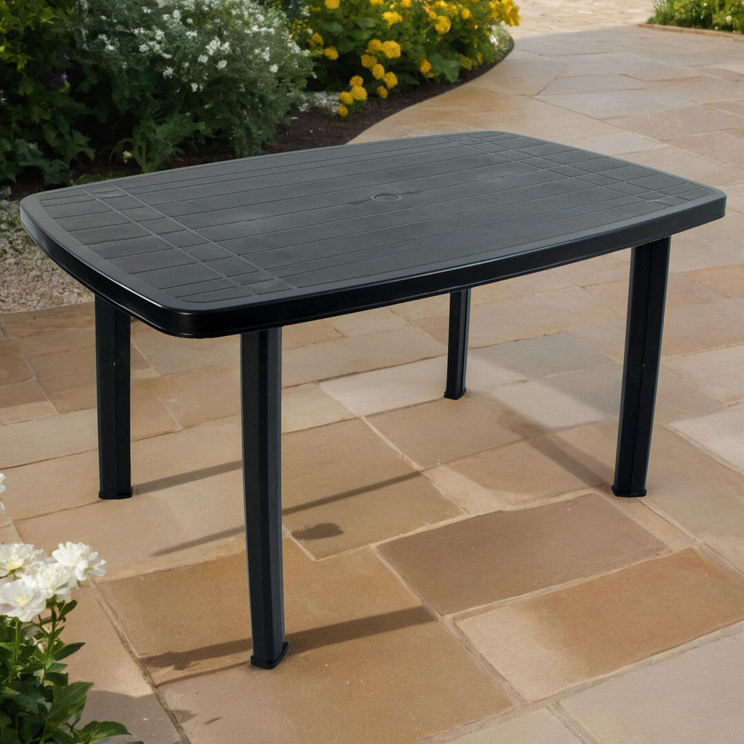 Ebern Designs Rimini Rectangular Garden Table Anthracite