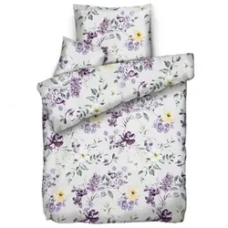NACHTIGALL Bettwäsche floral bedruckt Baumwoll Satin Einzelbett, 3tlg.