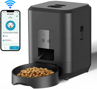 Inspire Picks Smart Automatic Pet Feeder With Timer & Portion Control Cat & Dog Food Dispenser black Wifi Feeder