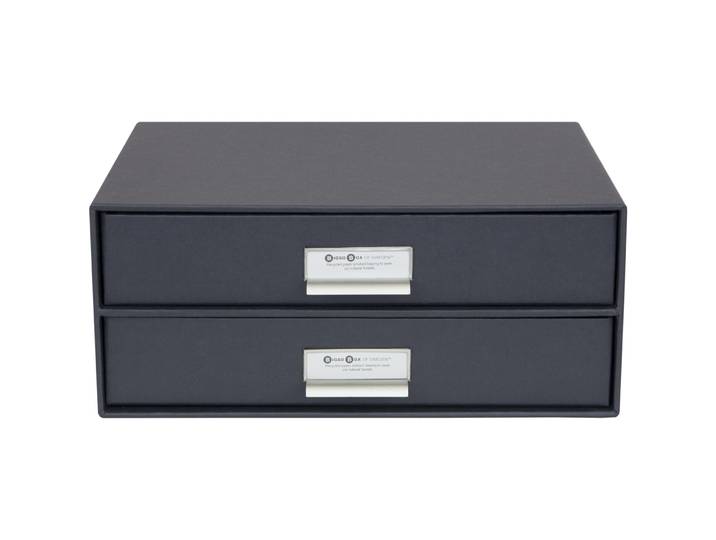 Schubladenbox Bigso Box dunkelgrau Papier/Metall B 33.5 cm T 25.5 cm