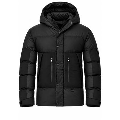 Steppjacke SOULSTAR "Winterjacke mit Kapuze - Pufferjacke für Männer", Herren, Gr. S, schwarz, Casual, regular fit, gerader Abschluss, Jacken Steppjacke, Herren Outdoor Jacke für den Winter