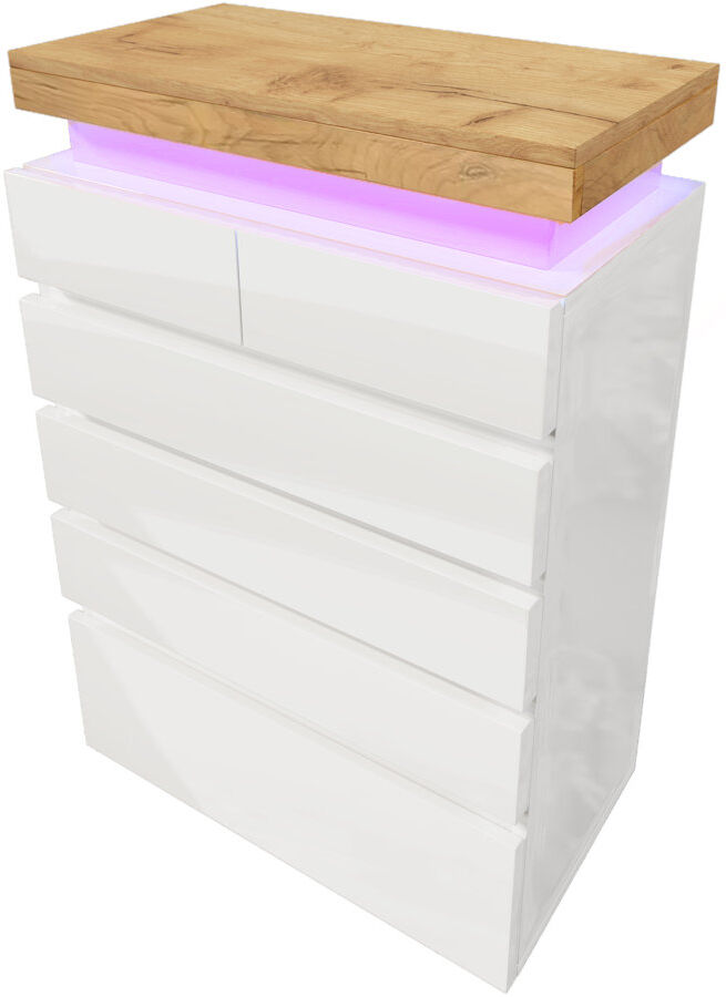 Metro Danilee 73 cm W Sideboard White 115cm H X 73cm W X 39cm D