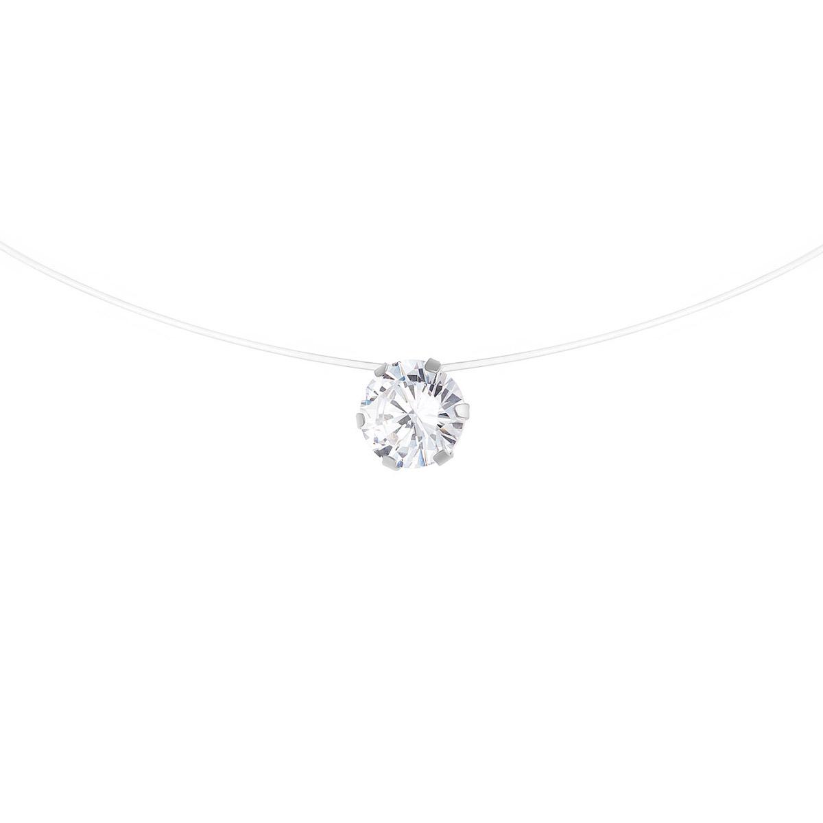 Solitaire zirkoniumoxide ketting set zilver 925 zilveren klauwen