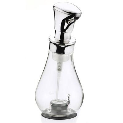 Seifenspender CUISIPRO, grau (chromfarben), H:21cm, Kunststoff, Dosierspender, Seifenspender, Spülmittelspender, Glas in Birnenform