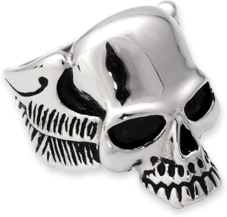 Unique Exklusiver Edelstahl Ring im Totenkopf Design