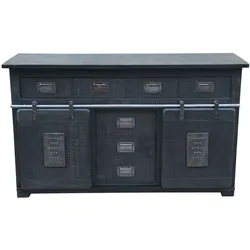 3S Frankenmöbel »Cosma« Massivholz Sideboard III grau