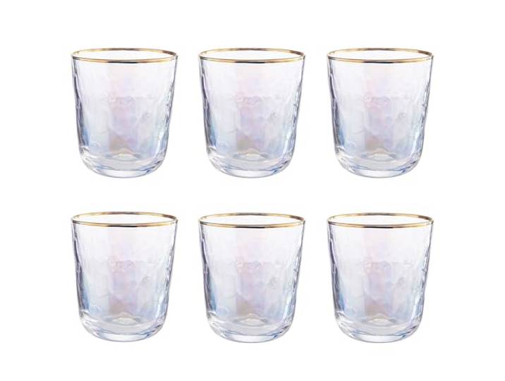 BUTLERS SMERALDA Wassergläser 6er-Set, Trinkglas Tumbler, ca. 280 ml