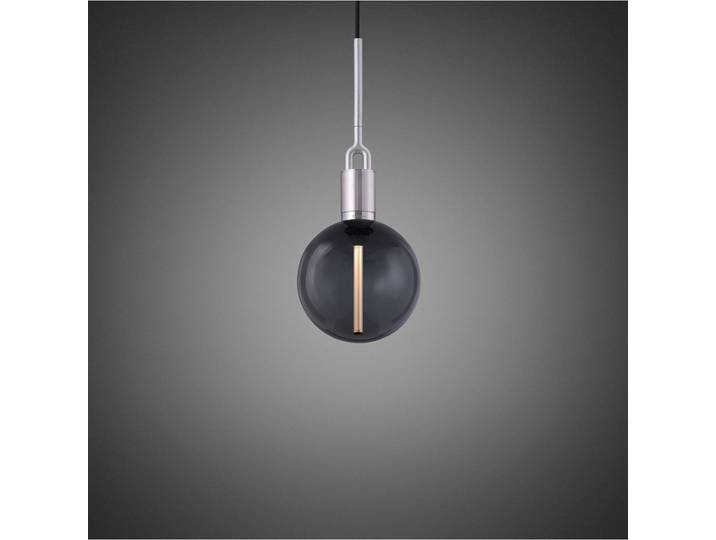 Glazen hanglamp Forked, dimbaar, alu / grijs / zink, Woon-/ Eetkamer, metaal, hanglamp