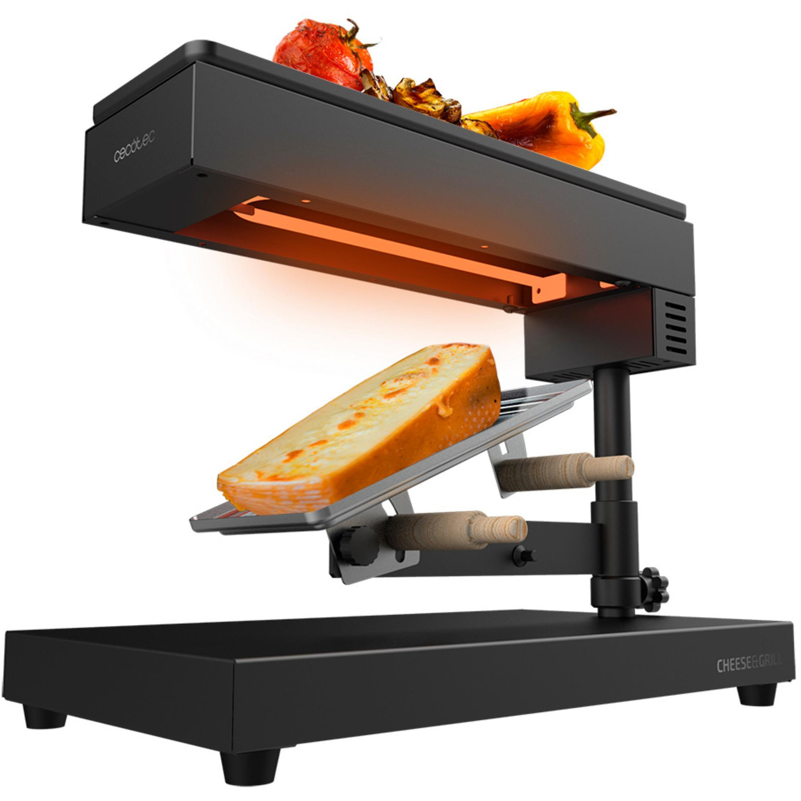 Cecotec Cheese&Grill 6000 elektrische grill, zwart