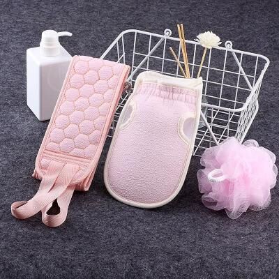Inspire Curations 3 Piece Exfoliating Body Scrubber Set Complete Exfoliating Body Scrubber Kit For Deep Clean & Skin Renewal pink (1 Set)