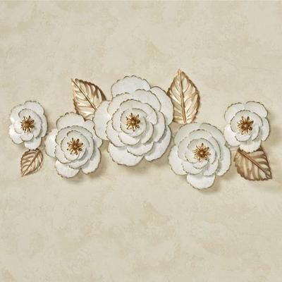 Touch of Class Aurora Floral Wall Topper Ivory/Gold , Ivory/Gold