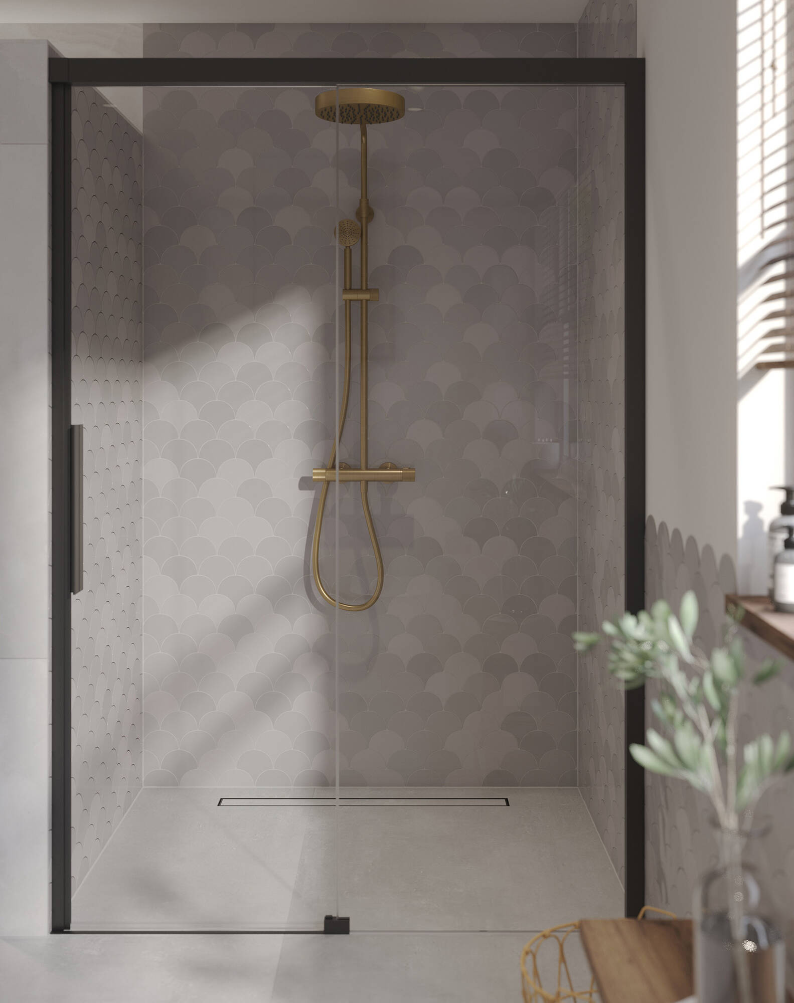 Ben IMotion Duschtür Schiebetür nach rechts mit Anti-Kalk 140x206cm Dusche