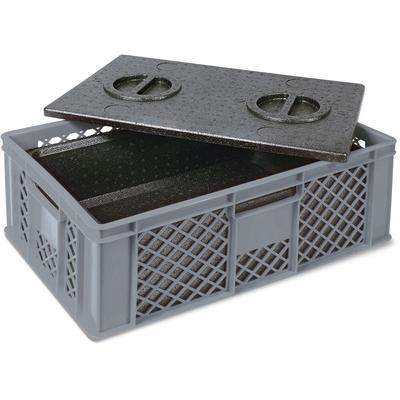 BRB Eurobehälter mit EPP-Isolierbox, LxBxH 600 x 400 x 240 mm, 20 Liter, grau
