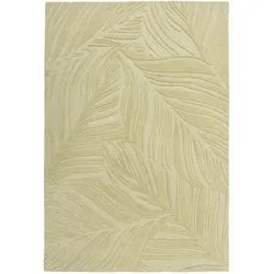 Handgetufteter Teppich, 100% Wolle, in Beruhigenden Farben, `Leven Lee`. Farbe: Grün-Beige, 160x230 cm | Kadima Design