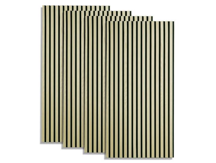 Homestyle4u Akustikpaneel 60/120 cm 4 er-Set Creme, Holz, 60x120x3 cm, Tapeten & Wandverkleidungen, Akustikpaneele