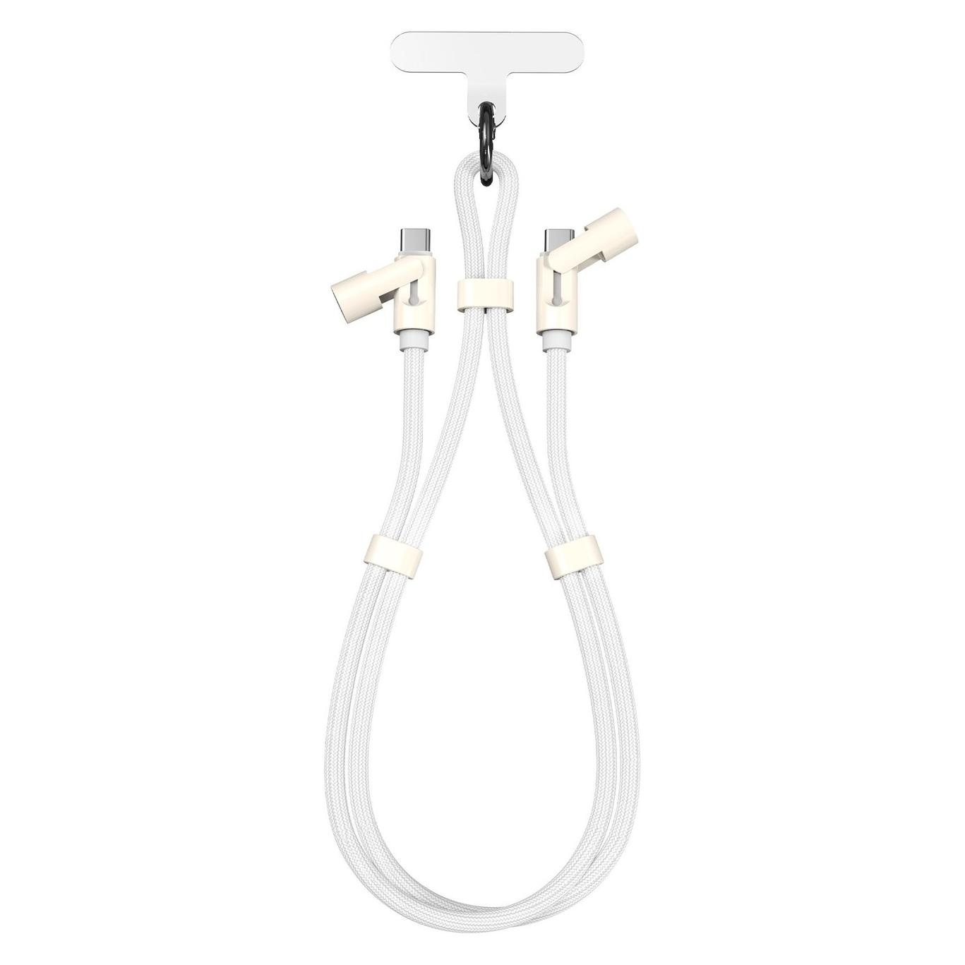 Sbox LANYARD WHITE Type-C -Type-C 1.5m White (1.50 m, USB 2.0, 60 W) (TYPE-C LANYARD WHITE)