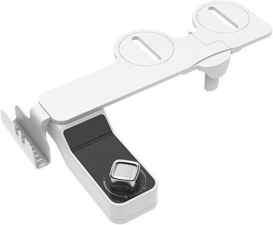 Zelfreinigende niet-elektrische bidet-watersproeier met verstelbare waterdruk en 90-graden draaifunctie, ultradun bidet-opzetstuk voor anale en vaginale reiniging, zwart of wit