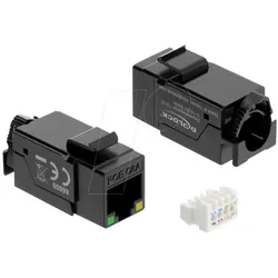 Delock Keystone Modul RJ45 Buchse Cat.6A UTP mit PoE LED (Keystone Modul), Zubehör Netzwerk