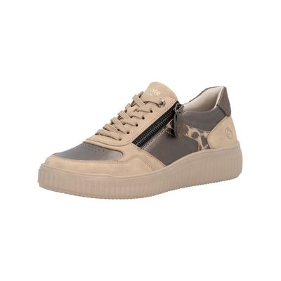Sneaker REMONTE "Remonte Sneaker Lederimitat", Damen, Gr. 37, beige, Lederimitat, Schuhe Sneaker