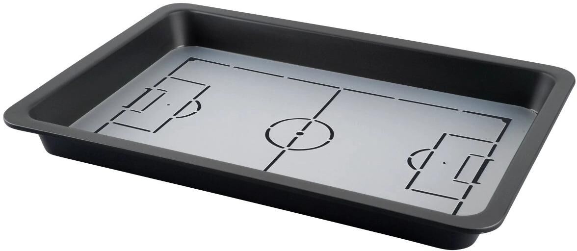 Backblech ZENKER "mit Spielfeld 42 cm x 29 cm", schwarz, B:42cm H:4cm T:29cm, Backbleche, Backblech schwarz B/H/T: 42cm 4cm x 29cm