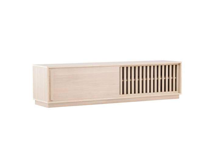 Livetastic Lowboard, Weiß, Eiche, 180x45x40 cm, Wohnzimmer, Wohnwände, Lowboards