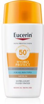 Eucerin Sun Hydro Protect fluido solar com tom SPF 50+ tom Medium 50 ml. Sun Hydro Protect