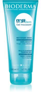 Bioderma ABC Derm Mild Cleansing Foaming Gel gel de duche para crianças 200 ml. ABC Derm Mild Cleansing Foaming Gel