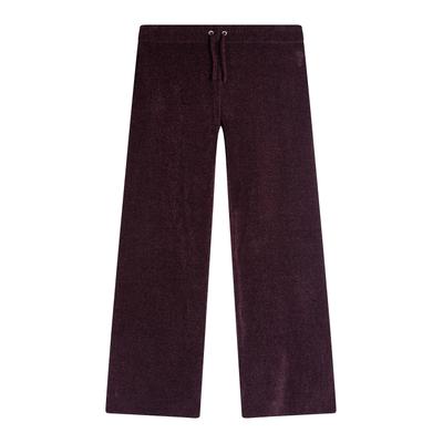 Sweathose JUICY COUTURE "JAMA KNIT PANT Damen", Damen, Gr. L, EURO-Größen, lila (winetasting), Feinstrick, 90% Polyester, 8% Nylon, 2% Elasthan, slim fit, Hosen Sweathose, Trainingshose Damen, Sweathose, Strick, Jogginghose mit Glitzer, Sale