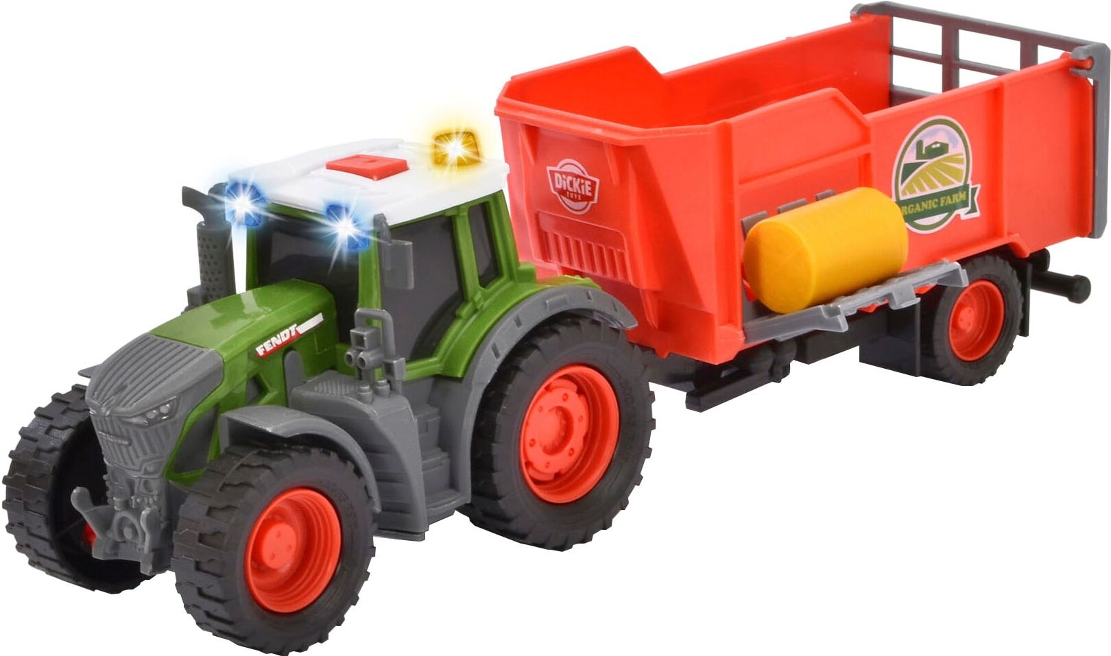 Spielzeug-Traktor DICKIE TOYS "Fendt Farm Trailer", grün, Spielzeugfahrzeuge, KinderT:26cm, Kunststoff, Spielzeug-Traktor, mit Licht und Sound, T:26cm