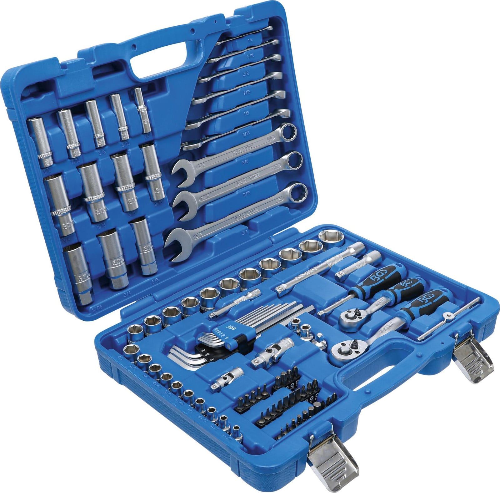 BGS Technic 92-delige set sleutels, 6,3 (1/4) + 10 (3/8) inch