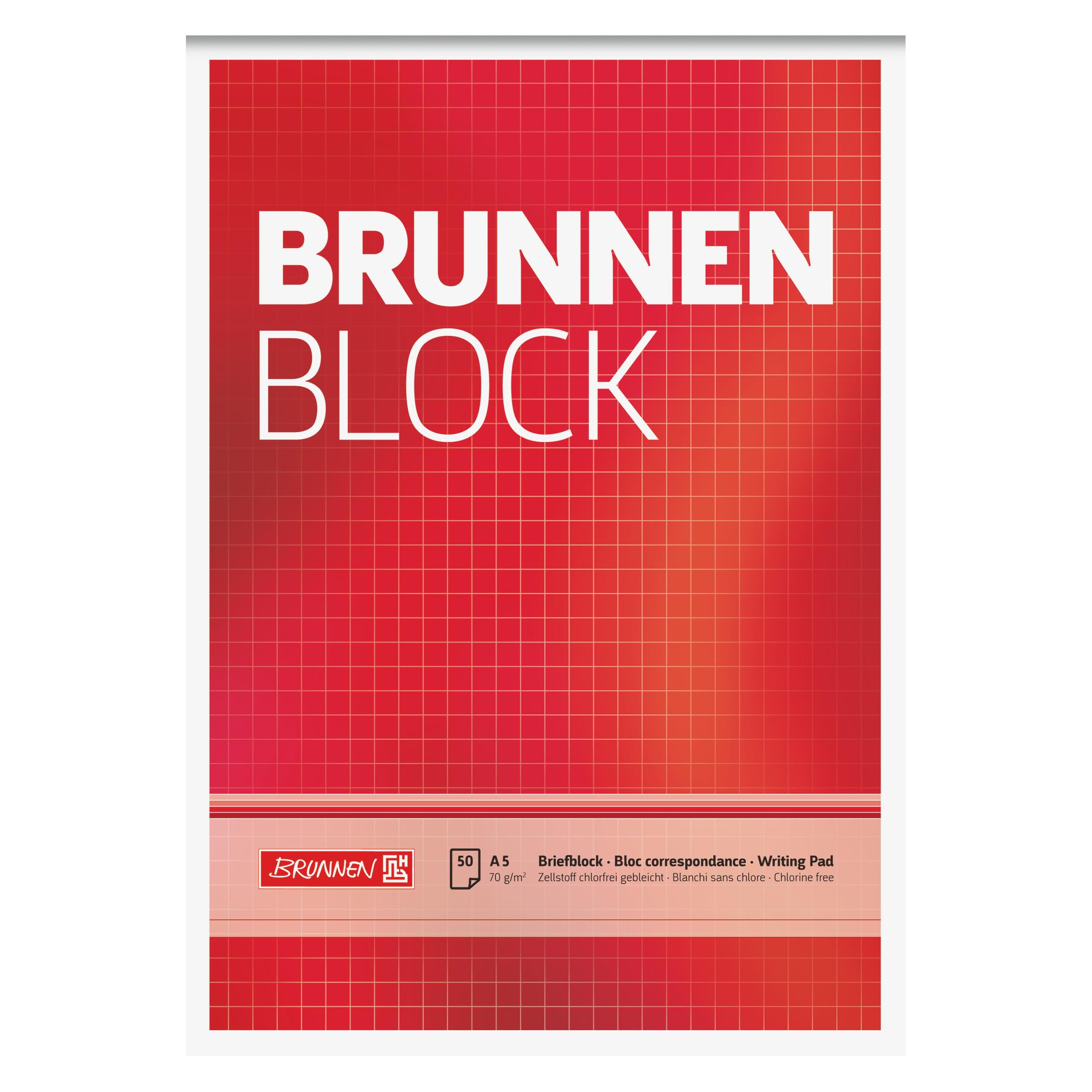 Brunnen Briefblock A5 70g/qm kariert 50 Blatt (A5, Kariert) (1052428)