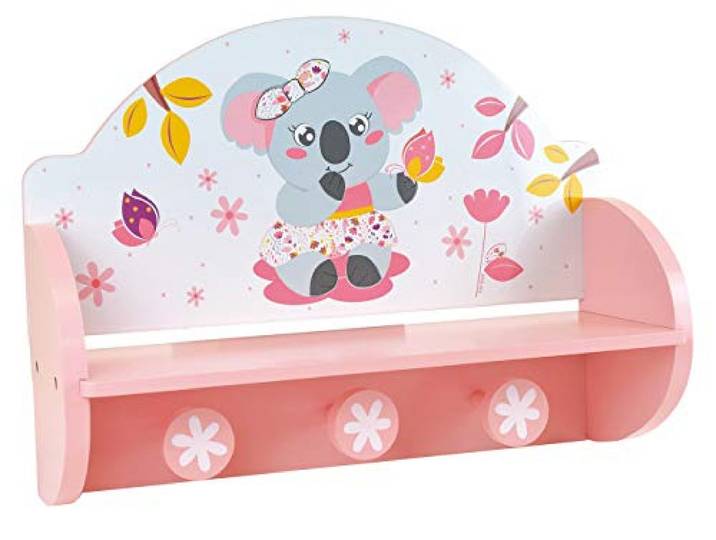 Fun House 713337 MIMI CALLY KOALA Etagère Porte Manteau pour Enfant H.33 X L.45 X P.14 cm