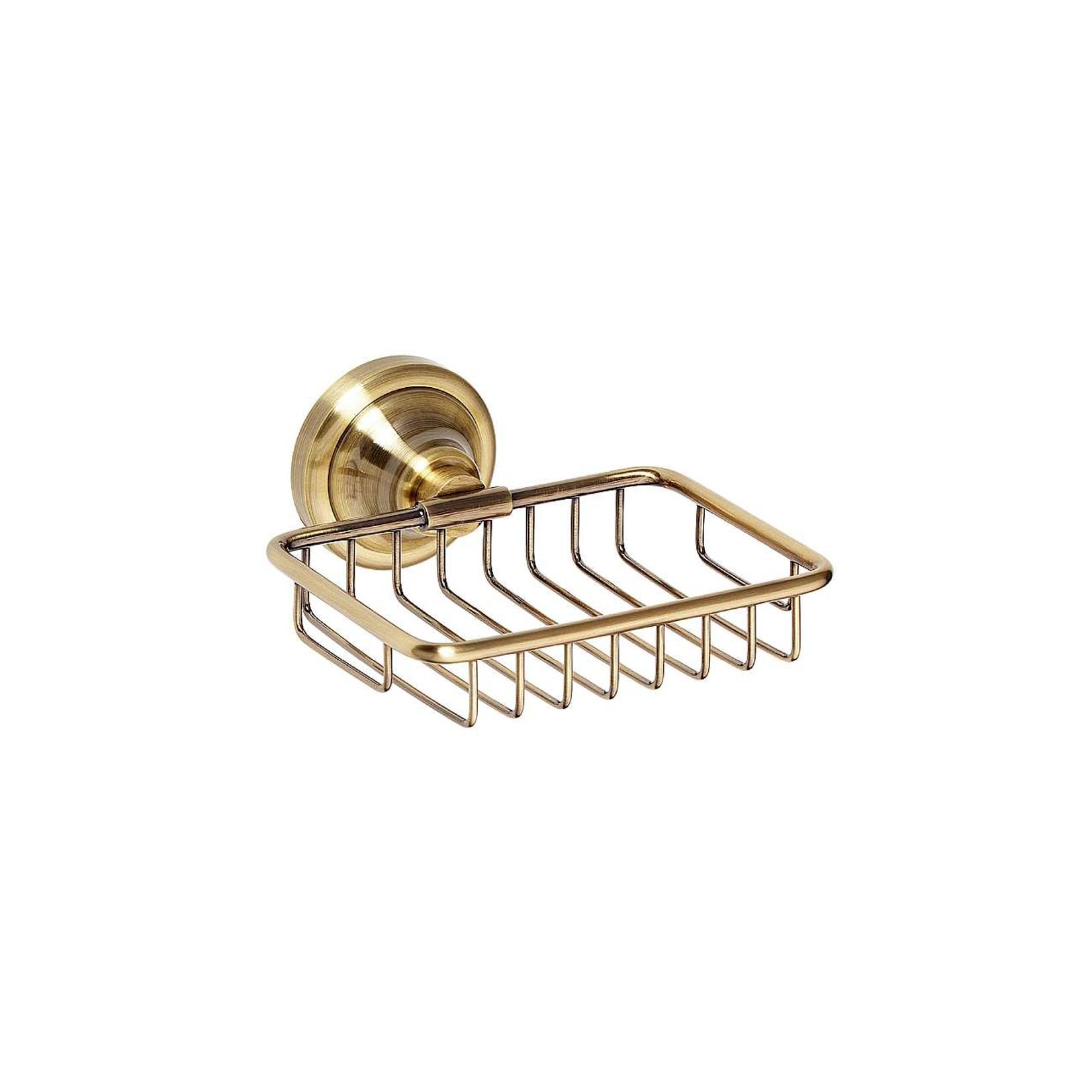 Brillantbad BETRO BRONZE Seifenkorb Messing Bronze 140x65x142 mm für Bad & Küche >> zum Bohren