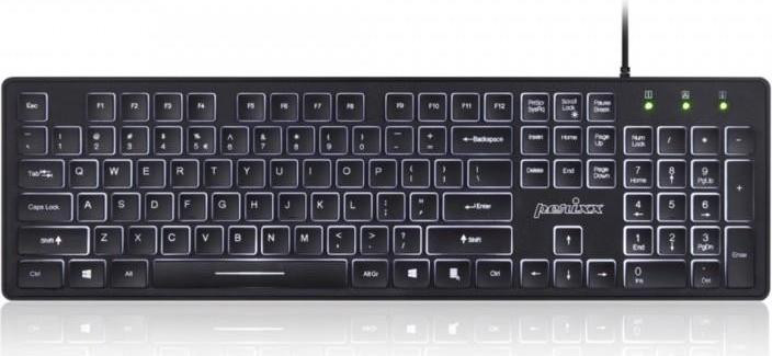 Perixx Periboard-317 Bedraad Toetsenbord met Verlichting, Zwart