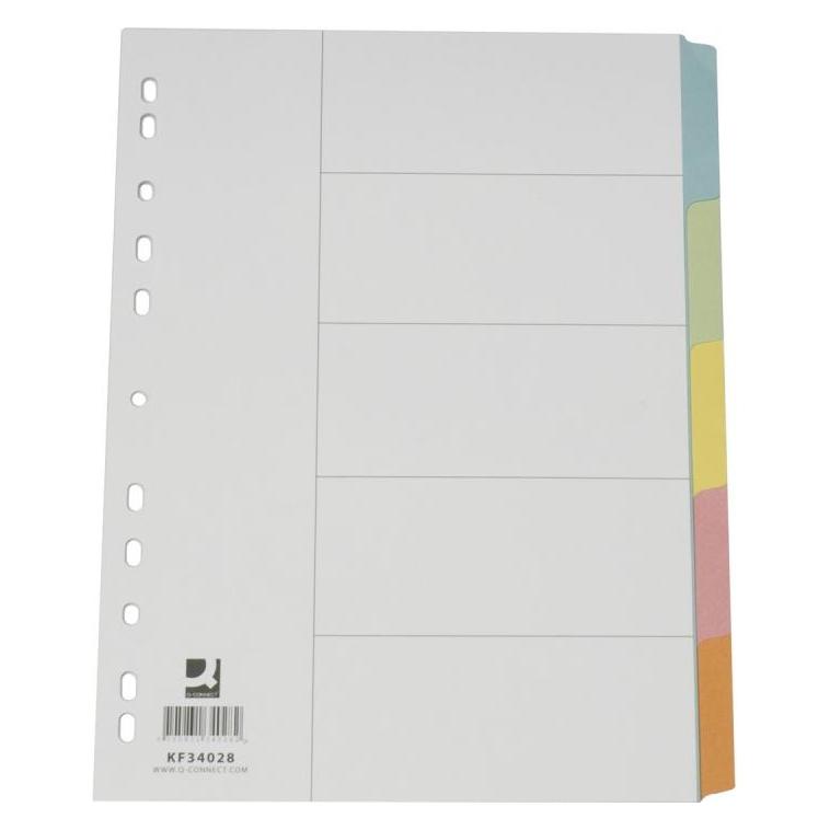 Q-Connect EINLAGEN, KARTON, A4, 1-5, 223X297MM, FARBMIX (49422863)