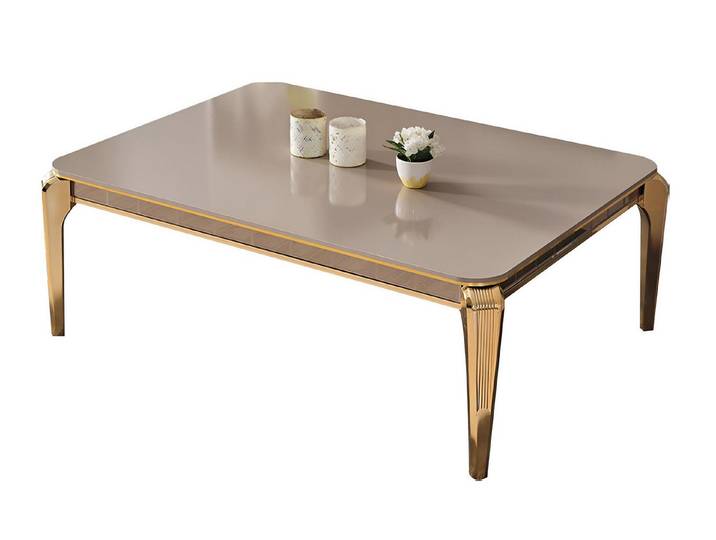 JVmoebel Couchtisch Goldener Sofatisch mit stilvollem Design und langlebigem Finish (1-St., Couchtisch), Made in Europa
