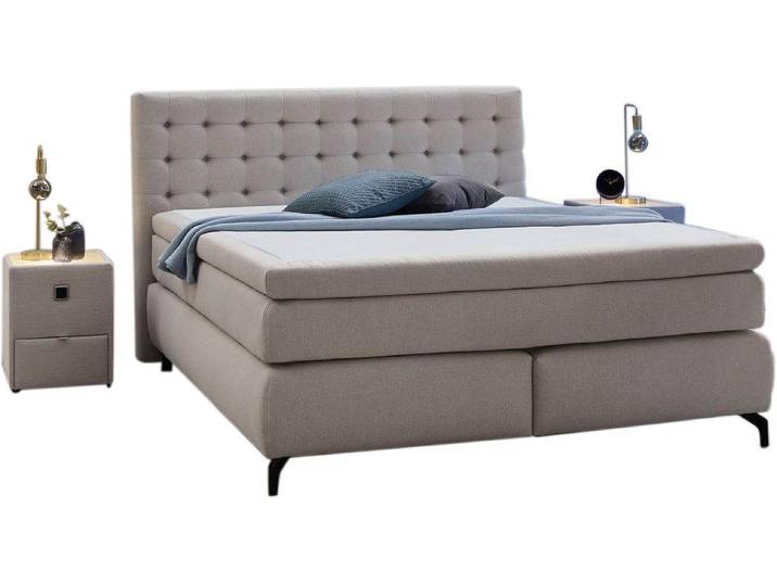 Jockenhöfer Gruppe Boxspringbett Jessica inklusive 9cm Kaltschaum-Topper, und 7-Zonen-TTFK-Matratze (H3,H3/H4 oder H4), Liegefläche 180x200cm