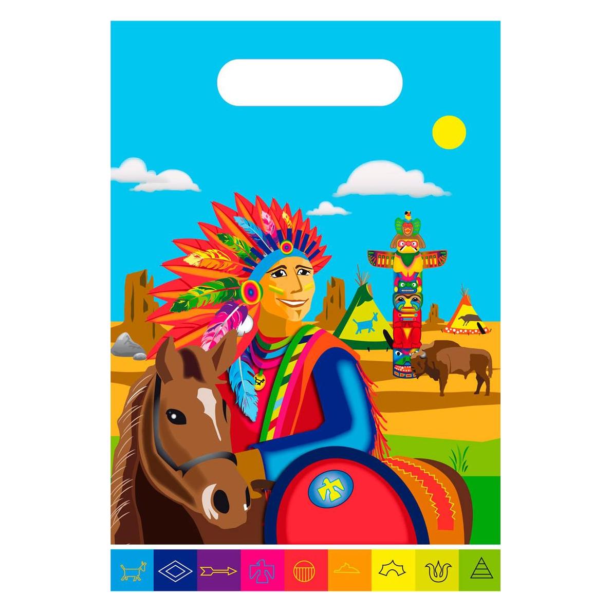 Folat Indianer Teil Beutel (8 Stk.) (26.104)