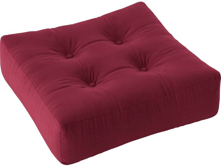 Pouf KARUP DESIGN More Pouf - Multifunktionales und bequemes Bodenkissen , rot (bordeaux), B:70cm H:22cm T:70cm, Stoff, Poufs, Pouf, Flexibel einsetzbar, stapelbar & in vielen Farben erhältlich