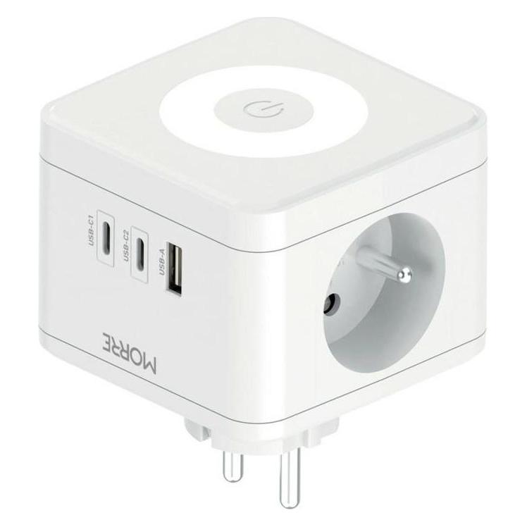 Tiross Mehr Cube Splitter 2G, USB, 2x USB-C + Lampe (2x, USB-A, USB-C) (61539314)