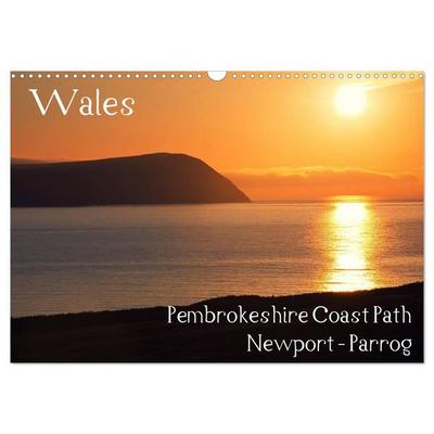Wales - Pembrokeshire Coast Path (Wandkalender 2027 DIN A3 quer), CALVENDO Monatskalender