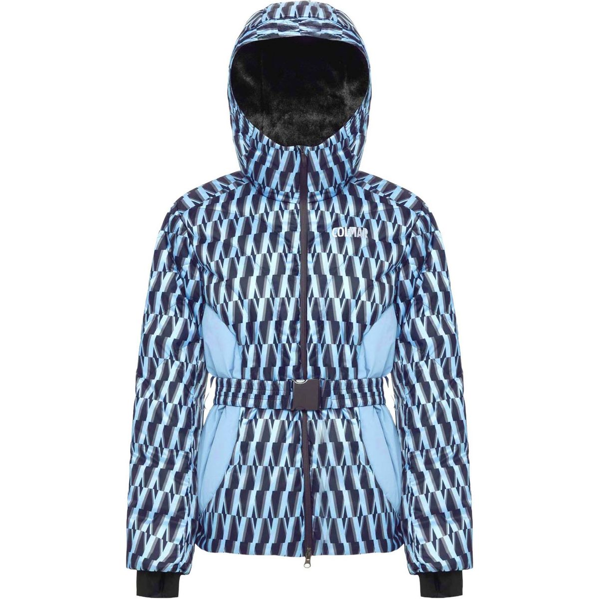 Colmar Puffy Parka - Extra Warm Printed Down Jacket capri blue/black-capri blue (934) 40 28000001-3KV-934-40