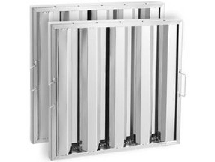 VEVOR Filtre de Hotte Aspirante Commerciale 493x493 mm, Filtre à Chicane en Acier Inoxydable, 4 Rainures, Lot de 2, Nettoyage Facile, pour Hottes d'Extraction de Cuisine Commerciales Anti-graisse