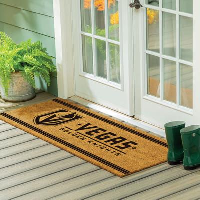 Evergreen Vegas Golden Knights Monochrome Indoor/Outdoor Coir Door Mat
