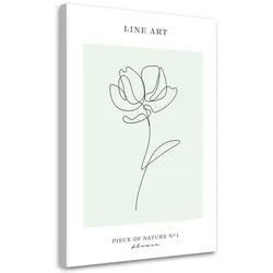 WANDBILD blume line art
