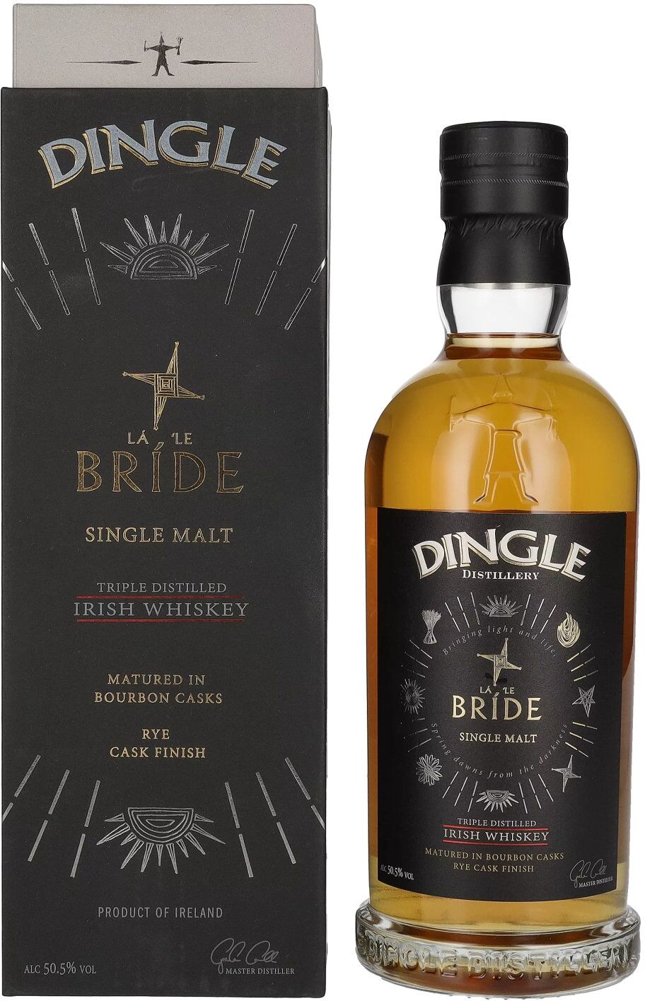 Dingle Gin Dingle LÁ 'LE BRÍDE Single Malt Irish Whiskey Triple Distilled 50,5% Vol. 0,7l in Geschenkbox