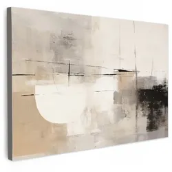 LEINWANDBILD Abstrakt - Kunst - Grau Gemälde 60x40 cm