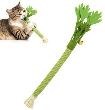 Inspire Select Natural Catnip Celery Chew Stick Realistic Dental Cleaning Cat Kicker Toy 1 Pc
