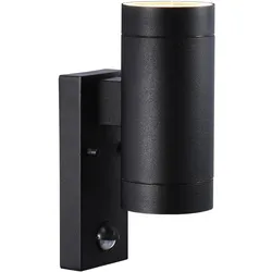 Nordlux, Gartenbeleuchtung, Tin Maxi, D.Wandleuchte Sensor, Schwarz (GU10, IP54)