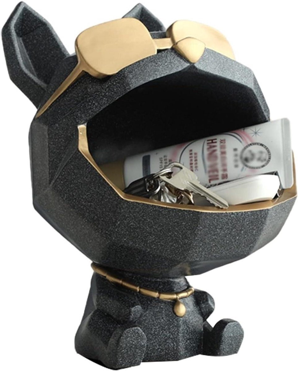 Decoratieve Hond Sculptuur Sleutelbakje Multicolor